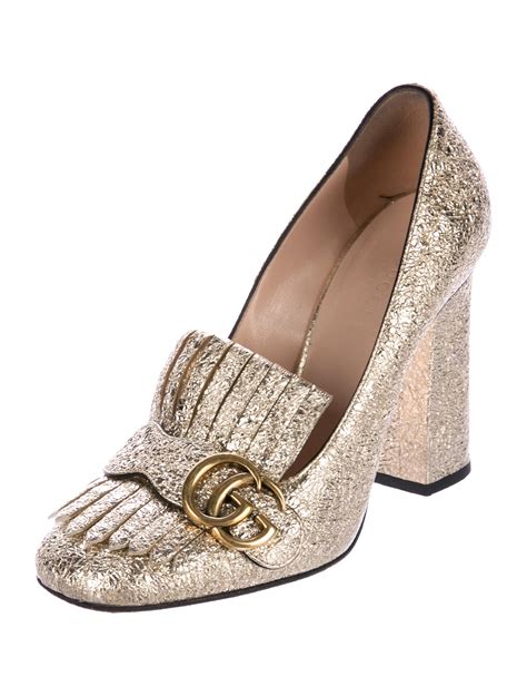 sequin gucci marmont loafers